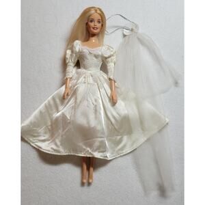 OOAK Barbie Custom Vintage 80s Style Bride Blonde Streaked Hair Articulated Body
